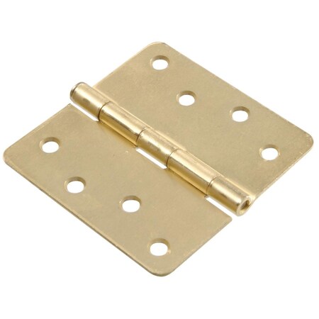 Ornatus Outdoors Carded Round Full Mortise Hinges, Satin Brass, 0.25 x 4 in. OR1648146